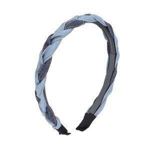 Denim Braid Headbands Light Blue